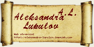 Aleksandra Lupulov vizit kartica